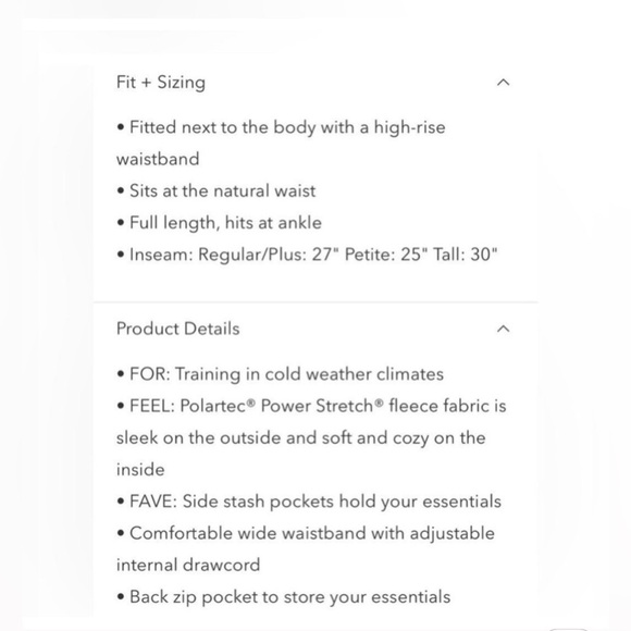 NWT Athleta Altitude Tight in Polartec Power Stretch Size 2X - Picture 8 of 12